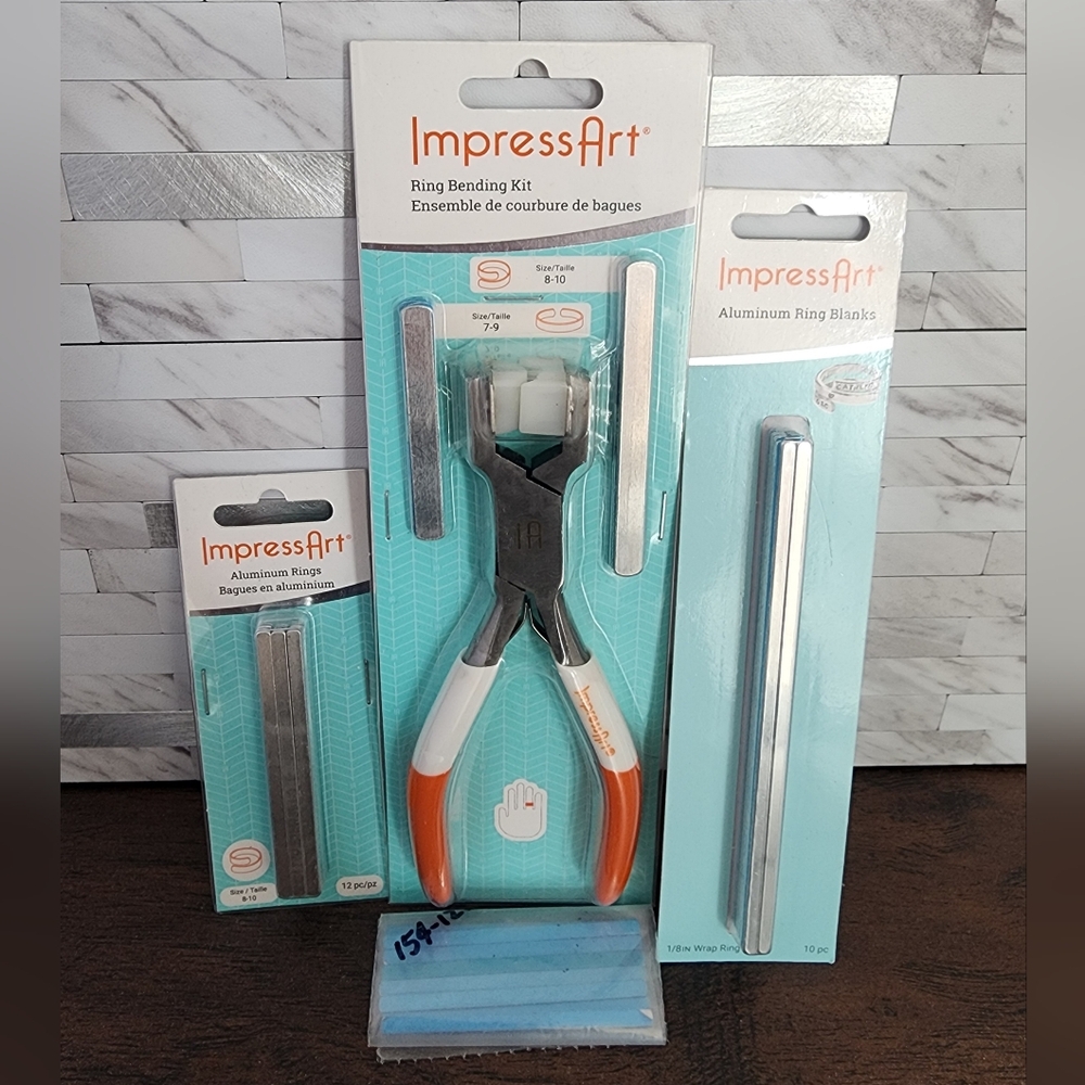 Impress Art Ring Bending Kit with pliers and ring blanks